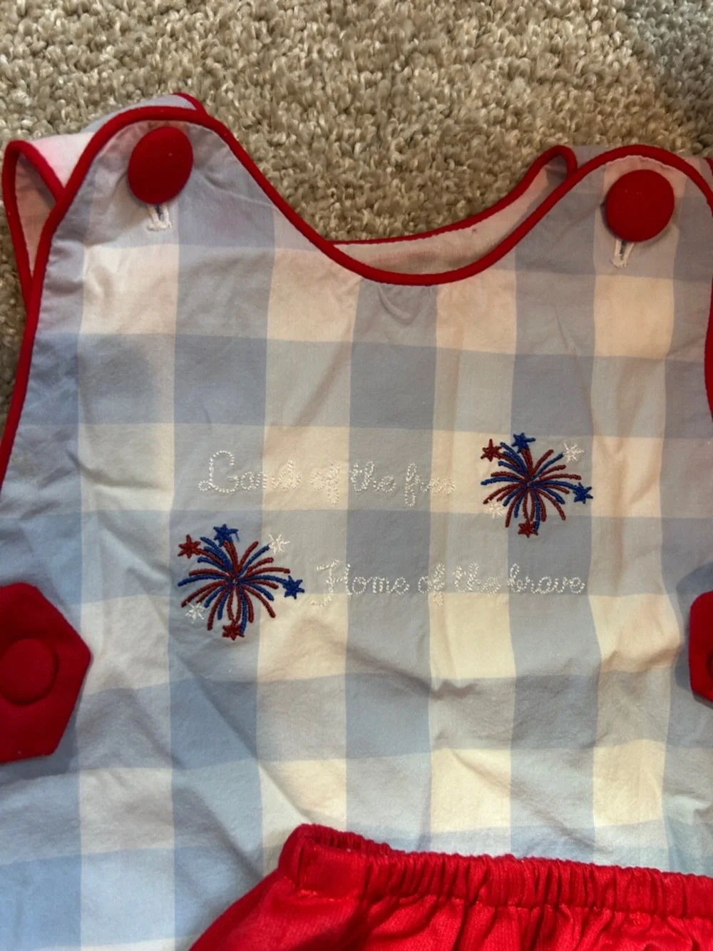 Red & Light Blue Baby Bloomer Set - Kids Accessories